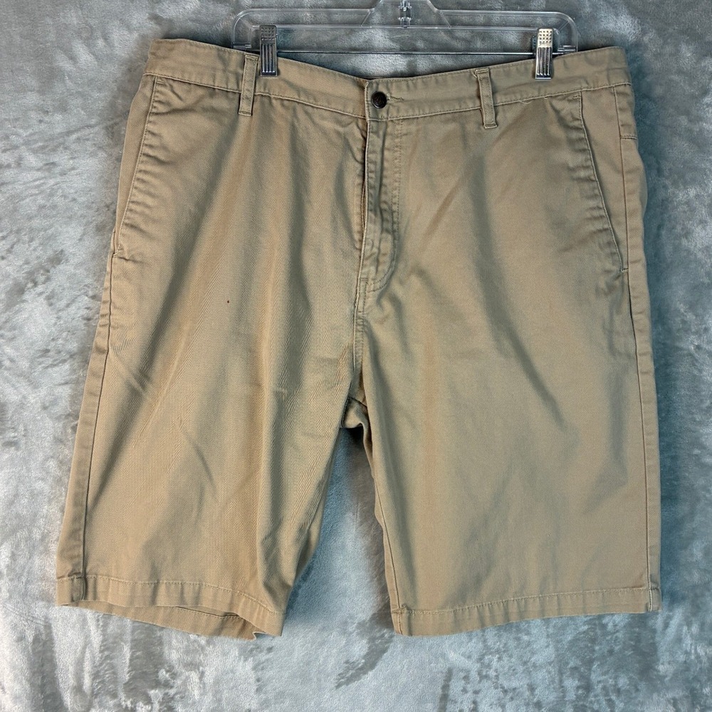 Volcom Mens Corpo Class Chino Shorts Khaki‎ Tan Size 38 Skater Streetwear Casual
